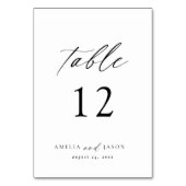 Numéro De Table Script élégant et moderne (Dos)