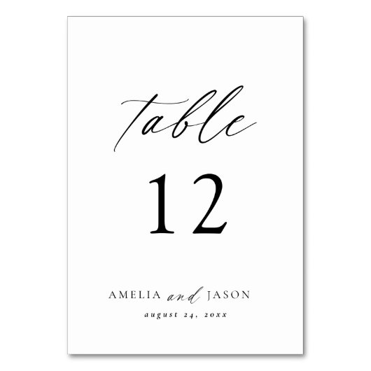 Numéro De Table Script élégant et moderne (Par défaut)