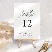 Numéro De Table Script élégant et moderne