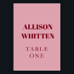 Numéro De Table Script manuscrit rose et rouge Mariage personnalis<br><div class="desc">Guidez vos invités dans le style avec ces manuscrits Script rose et rouge numéros de table de mariage personnalisés. Conçues avec une calligraphie romantique en rose tendre et rouge gras, ces élégantes cartes de table sont la touche finale parfaite pour votre décor de réception. Personnalisez avec vos noms, vos initiales...</div>