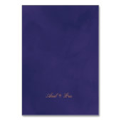 Numéro De Table Script moderne Emerald violet Mariage or (Dos)