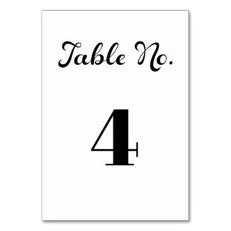 Numéro De Table Script moderne Flair minimaliste Mariage blanc
