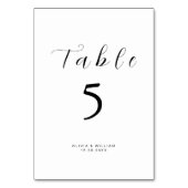 Numéro De Table Script Moderne Minimaliste (Par défaut)