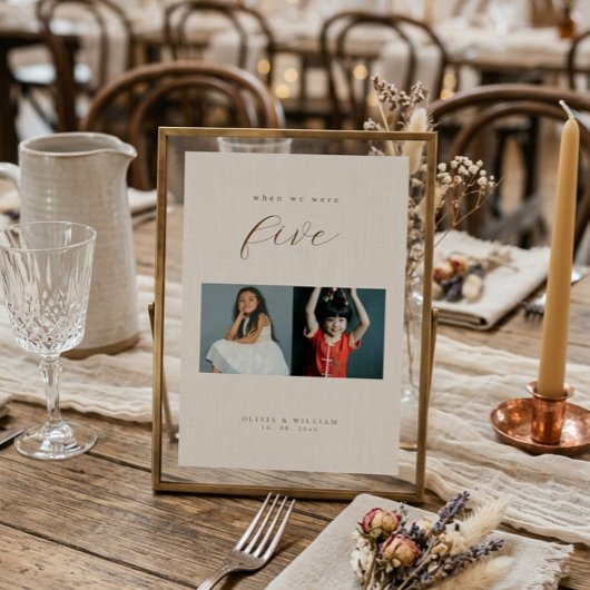 Numéro De Table Script Moderne Rustique Enfance Photos comme
