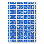Numéro De Table Seashell Grid Plage Mariage Bleu Blanc CUSTOM (Dos)