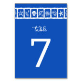 Numéro De Table Seashell Grid Plage Mariage Bleu Blanc CUSTOM (Par défaut)