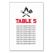 Numéro De Table Seating Chart BBQ Baby couples thème baby shower (Par défaut)