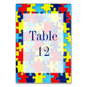 Numéro De Table Sensibilisation sur l'autisme-Puzzle par Shirley T (Dos)