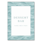 Numéro De Table Serene Blue Water Wave Dessert Bar Sign (Dos)