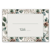 Numéro De Table Serene Green Rustic Botanical Border (Devant)