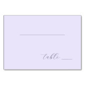 Numéro De Table Serene Lavender Calligraphy (Devant)