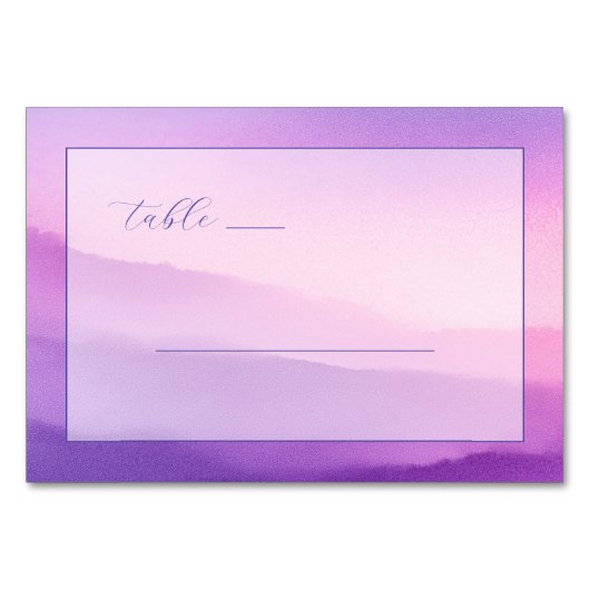 Numéro De Table Serene Lavender Watercolor (Devant)