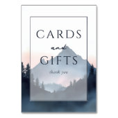 Numéro De Table Serene Mountain Thank You Card (Dos)