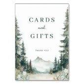 Numéro De Table Serene Mountain Wedding (Dos)