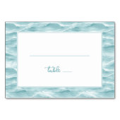 Numéro De Table Serene Turquoise Wave (Devant)