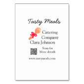 Numéro De Table Services de restauration ajouter nom QR code site  (Dos)