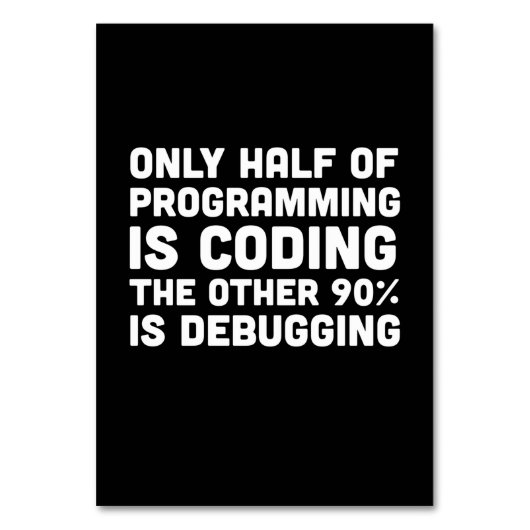 Numéro De Table Seulement La Moitié De La Programmation Est Codage (Par défaut)
