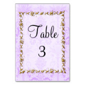 Numéro De Table Shabby Chic Purple Mariage damassé (Par défaut)