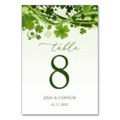 Numéro De Table Shamrock irlandais (Clover) Mariage Numéro de tabl (Par défaut)