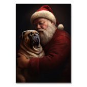 Numéro De Table Shar Pei avec Noël Festif du Père Noël (Dos)
