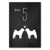 Numéro De Table Shari Pei Silhouettes Réception de mariage (Dos)