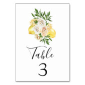 Numéro De Table Sicilienne Citrons d'été Numéro de tableau Signal (Par défaut)