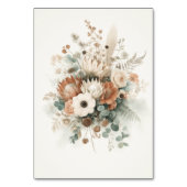 Numéro De Table Siège moderne en terre cuite tendance fleur (Dos)