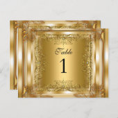 Numéro de table Sièges Cartes de place Or (Devant / Derrière)