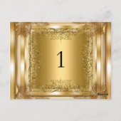 Numéro de table Sièges Cartes de place Or (Dos)