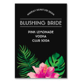 Numéro De Table Signature de l'Hibiscus rose Boire (Dos)