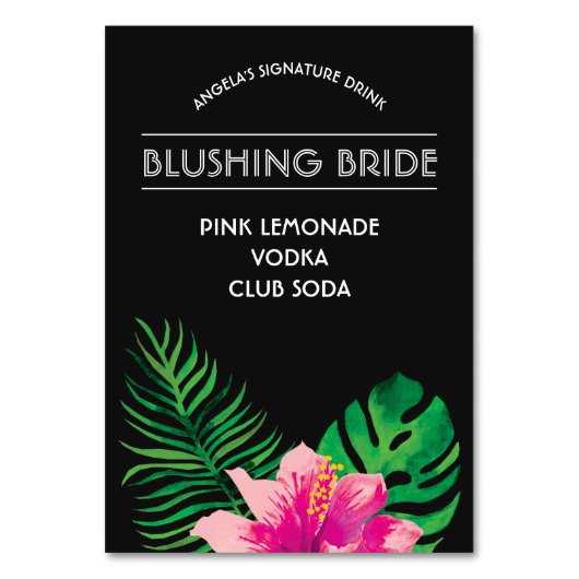 Numéro De Table Signature de l'Hibiscus rose Boire (Par défaut)