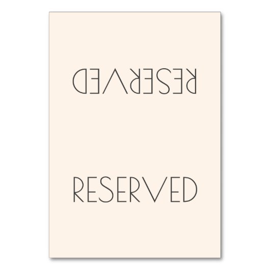 Numéro De Table Signe de siège simple réservé couleur solide (Par défaut)