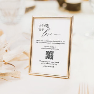 Numéro De Table Signer sur les médias sociaux mariages avec code e