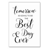 Numéro De Table Signes du dîner de répétition - demain sera... (Dos)