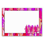 Numéro De Table Silhouette féminine rose (Devant)