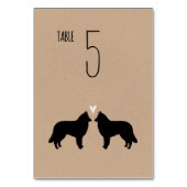 Numéro De Table Silhouettes de Chien Tervuren Belge Réception de M (Par défaut)