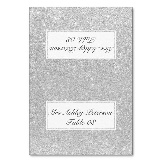 Numéro De Table Silver faux parties scintillant gris ombre mariage (Par défaut)