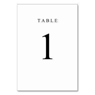Numéro de table simple - 1