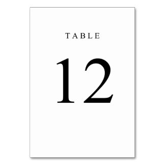 Numéro de table simple - 12