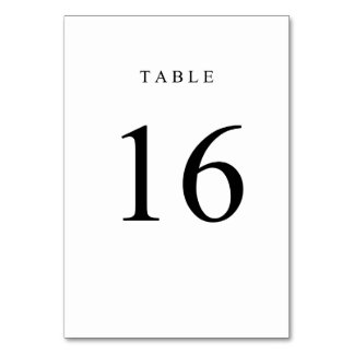 Numéro de table simple - 16