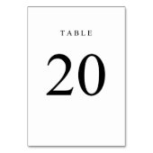 Numéro de table simple - 20 (Par défaut)