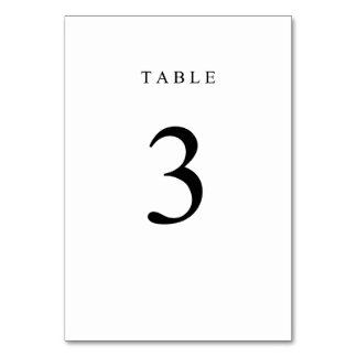 Numéro de table simple - 3
