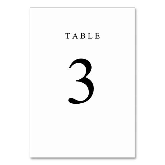 Numéro de table simple - 3 (Par défaut)