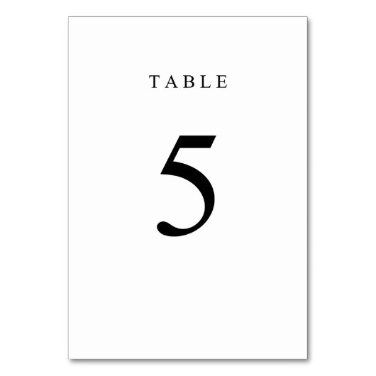 Numéro de table simple - 5 (Par défaut)