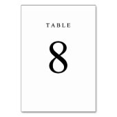 Numéro de table simple - 8 (Par défaut)