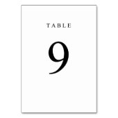 Numéro de table simple - 9 (Par défaut)