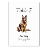 Numéro De Table Simple Aquarelle Moderne de Chien de Mariage  (Par défaut)
