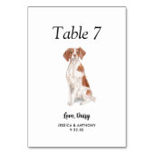 Numéro De Table Simple Aquarelle Moderne de Mariage de Chien (Par défaut)