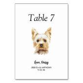 Numéro De Table Simple Aquarelle Moderne Mariage de Chien  (Par défaut)