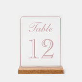 Numéro de table simple Bleu élégant (Recto)
